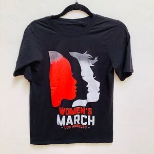 WOMENS MARCH LOS ANGELES TEE BLACK SIZE XL CREW NECK NWOT